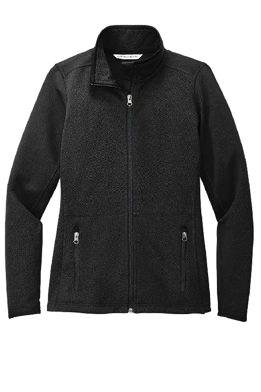 Port Authority Womens Full Zip Fleece Jacket - Black