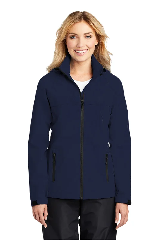 Port Authority Womens Torrent Waterproof Full Zip Hooded Jacket - True Navy Blue