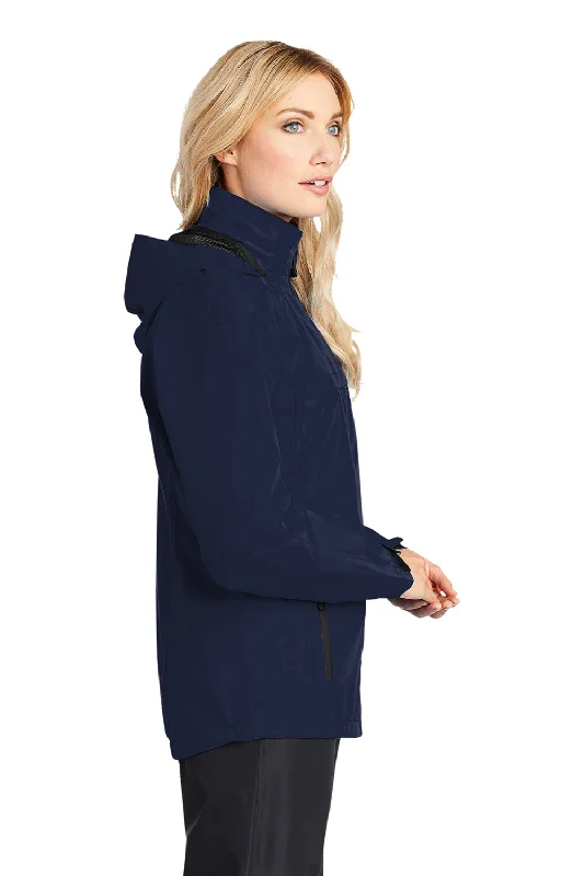 Port Authority Womens Torrent Waterproof Full Zip Hooded Jacket - True Navy Blue