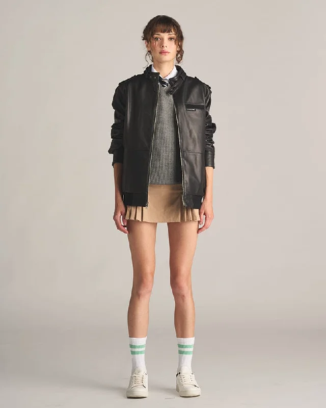 Women's Lambskin Iconic Oversized Jacket