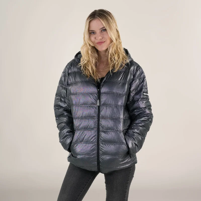 Women's Zip Front Puffer Oversized Jacket