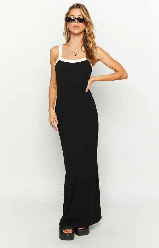 Cynthia Black Maxi Dress