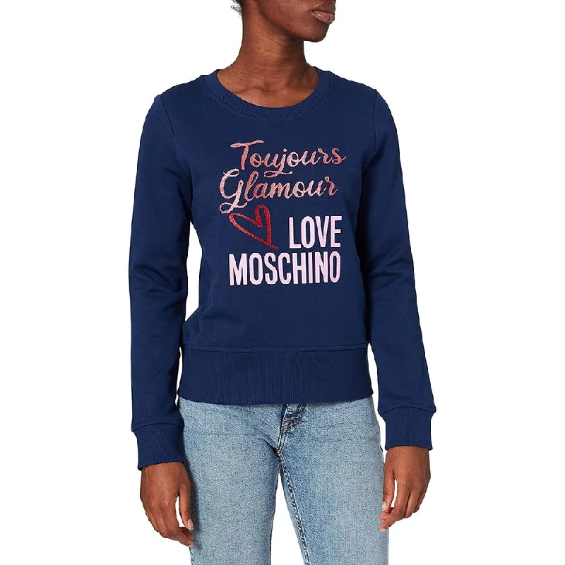 Chic Blue Emblem Sweatshirt