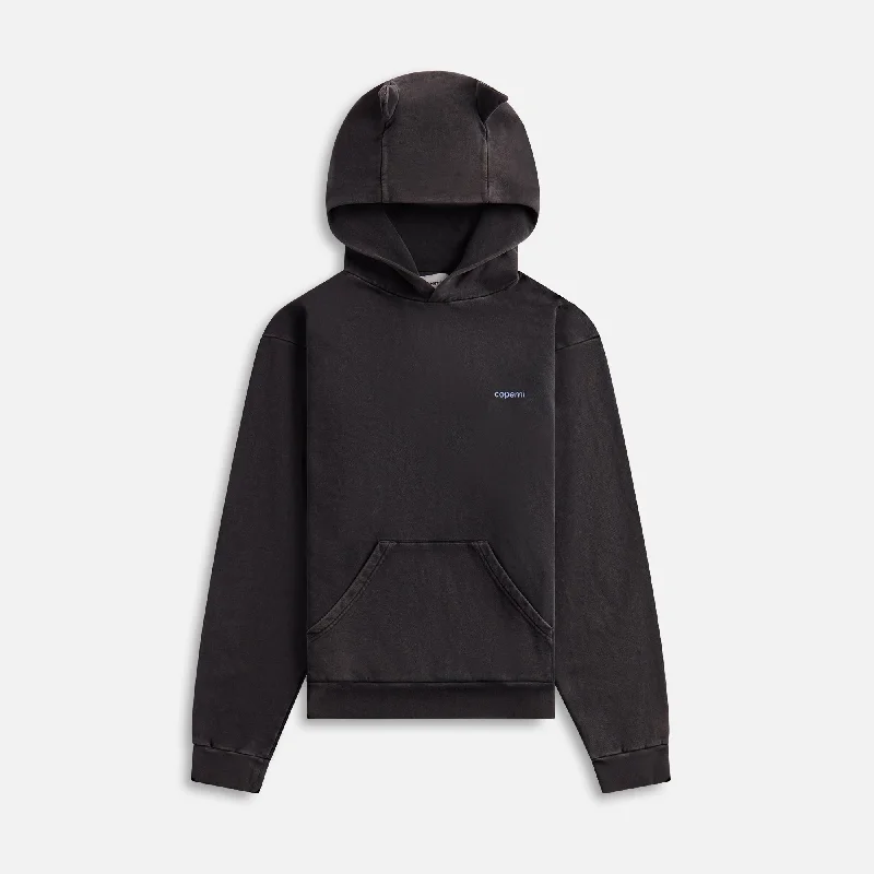 Coperni Washed Horn Hoodie - Black