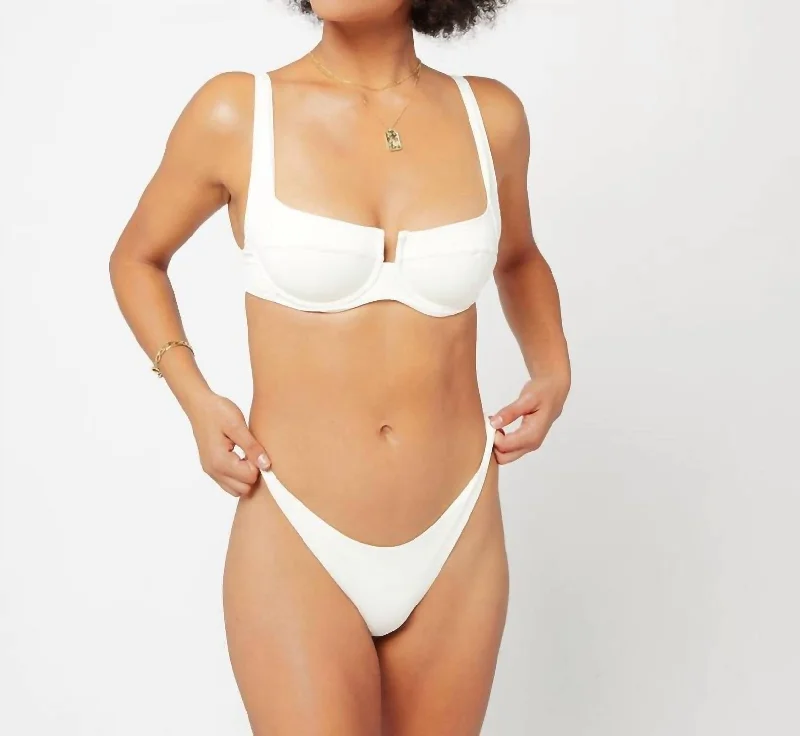 Camellia Bikini Top In Cream