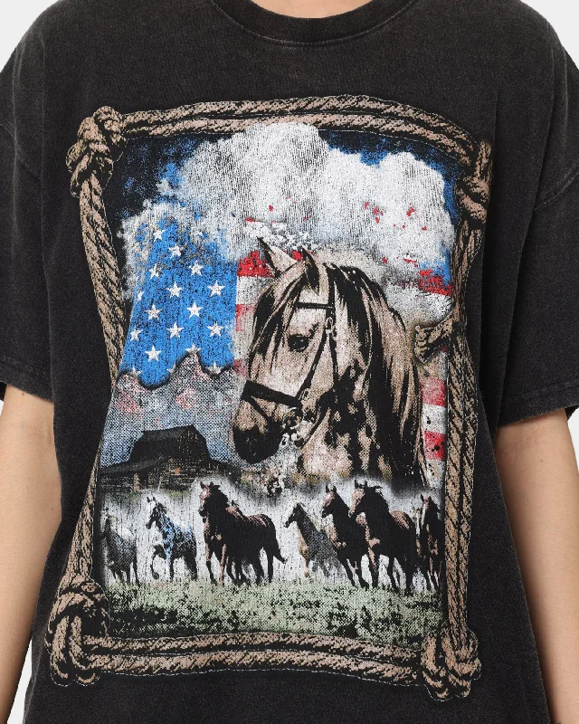 American Thrift Wild West Vintage T-Shirt Black Wash