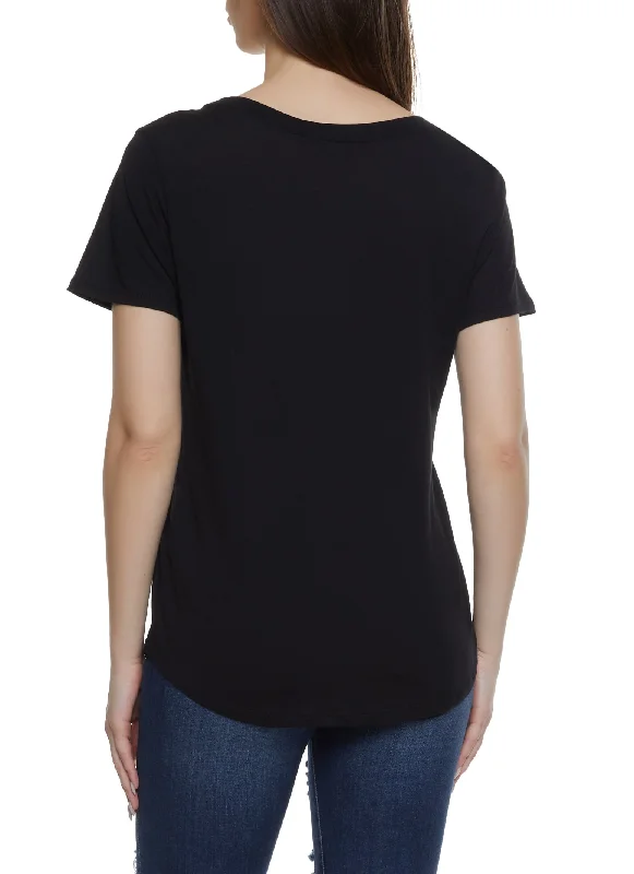 Scoop Neck Basic Tee