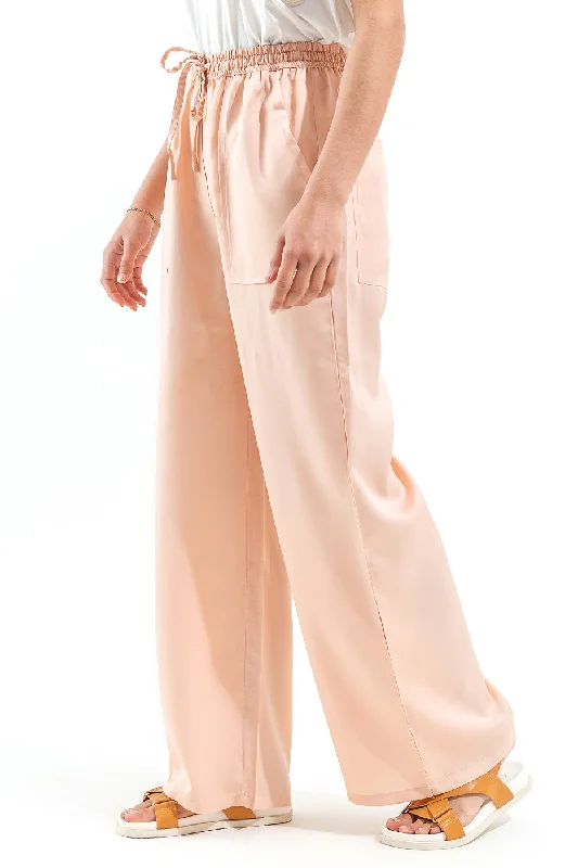 PEACH WIDE LEG PANTS