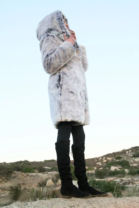 Women's Short Desert Warrior Coat in ""Pegasus"" Chinchilla