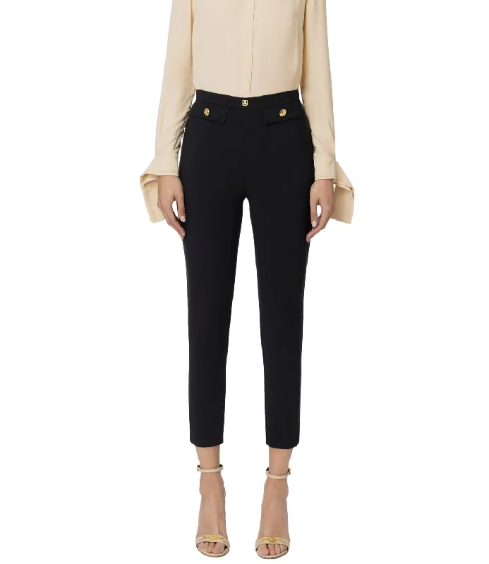 Elisabetta Franchi pantalone nero donna