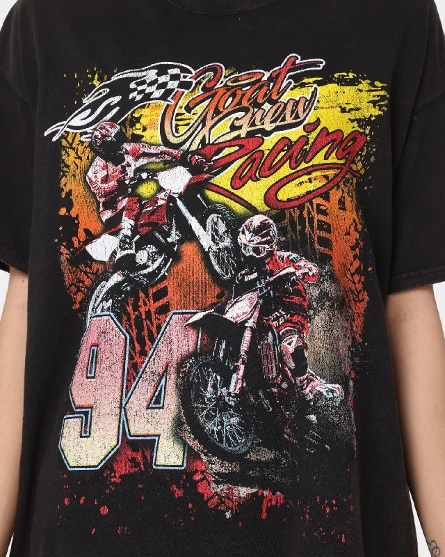 Goat Crew Motorcross Vintage T-Shirt Black Wash