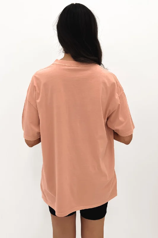 Italic Relaxed Tee Peach