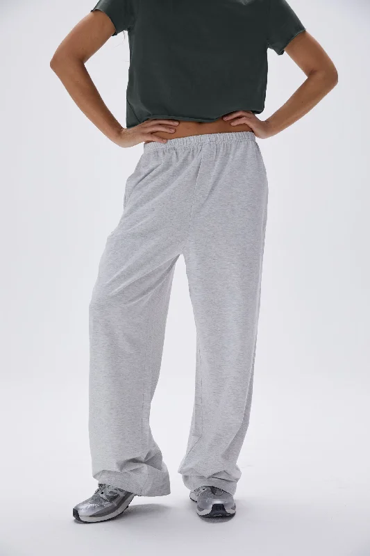 Modal Cotton Pants - Grey Melange