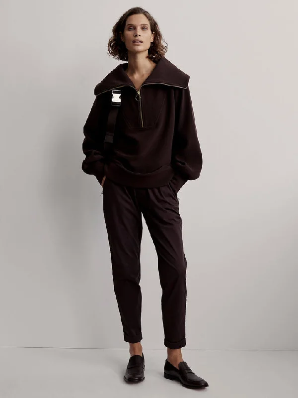 Varley Vine Half-Zip Pullover in Coffee Bean