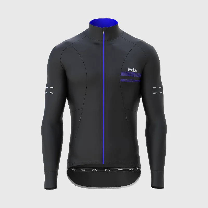 Fdx Arch Men's & Boy's Blue Thermal Roubaix Long Sleeve Cycling Jersey