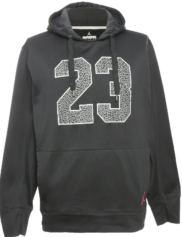 Black Air Jordan Printed Hoodie - XL