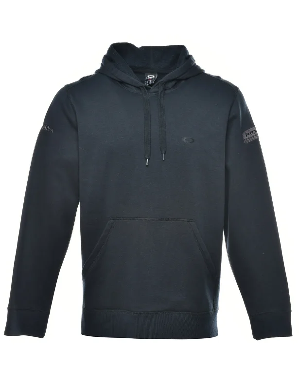 Black Plain Hooded  - M