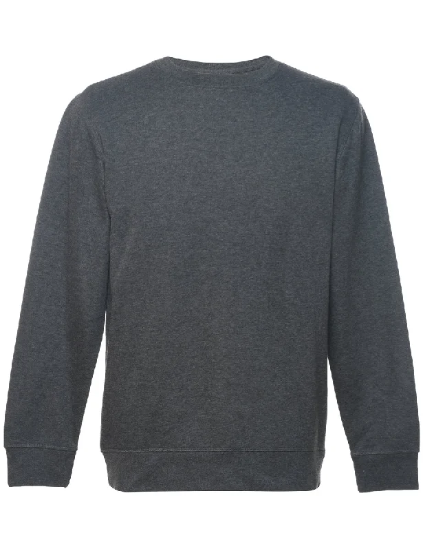 Dark Grey Plain Classic Sweatshirt - S