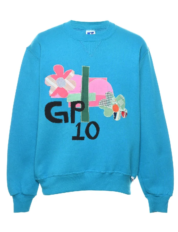 Floral Printed Sweatshirt - M