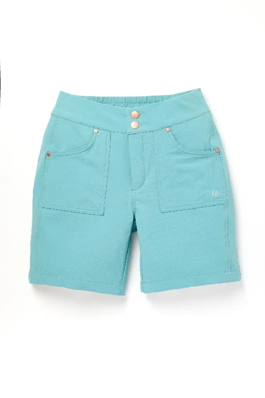 Mid Length Trek Shorts - Mineral Blue