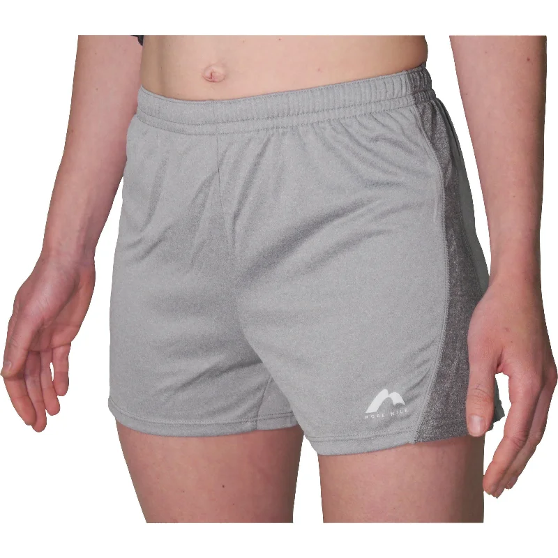 More Mile Marl Jersey Womens Training Shorts - Grey