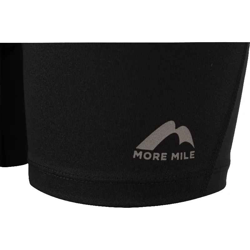 More Mile Win 3.5 Inch Womens Short Running Tights - Black