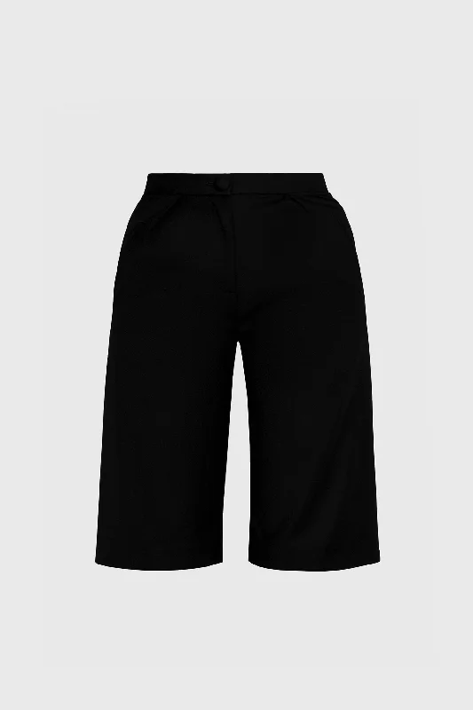 No Expectations Shorts- Black Wool