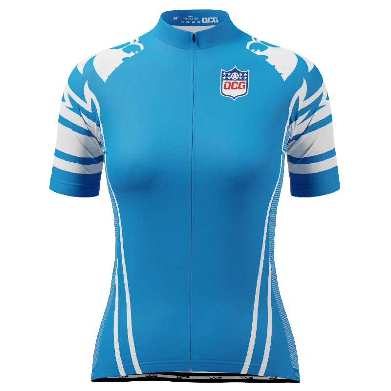 Women's Detroit Football Short Sleeve Cycling Jersey